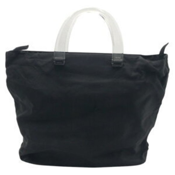 Prada black handbag triangle tote bag Tessuto nylon - Picture 1 of 8